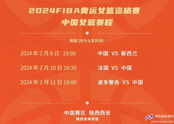 女篮奥运会预选赛2024(女篮奥运会预选赛2024比赛时间)