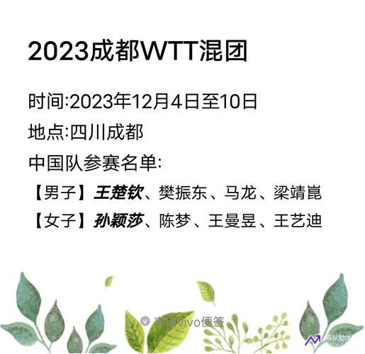 成都乒乓球混团比赛2023赛程(成都乒乓球混团比赛2023赛程12月6日)